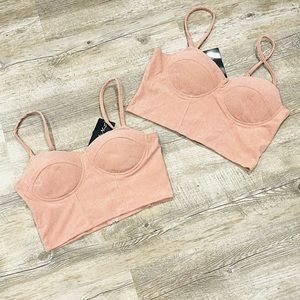 CropTop with zipper in the back, PINK